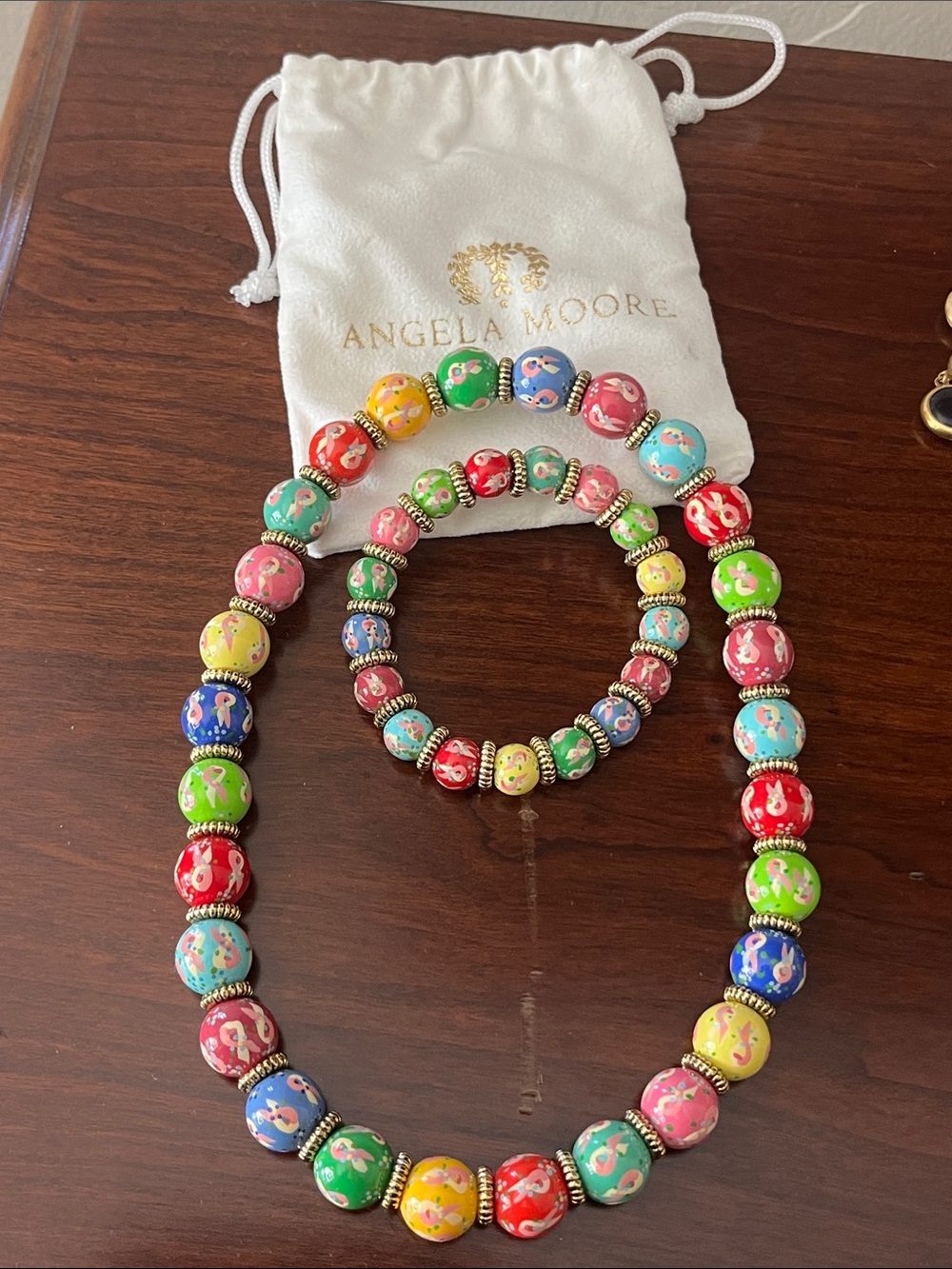 Angela Moore Multicolor Beaded Necklace